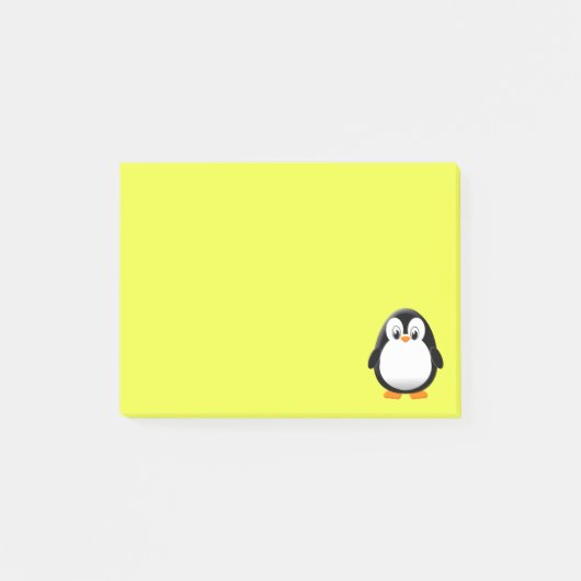 Niedlicher Pinguin-Cartoon Post-it Klebezettel (Vorderseite)