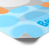 Niedlicher Pinguin-Cartoon Poster (Ecke)