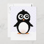 Niedlicher Pinguin-Cartoon Postkarte (Vorne/Hinten)