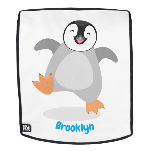 Niedlicher Pinguin-Cartoon Rucksack (Abnehmbare Front)