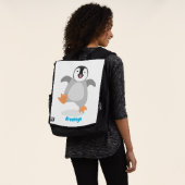 Niedlicher Pinguin-Cartoon Rucksack (Ausgewaschen)