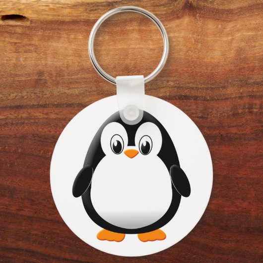 Niedlicher Pinguin-Cartoon Schlüsselanhänger (Vorderseite)