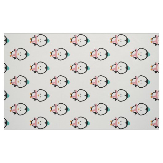 Niedlicher Pinguin-Cartoon Stoff (Fat Quarter (45,7 x 55,9 cm))