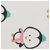 Niedlicher Pinguin-Cartoon Stoff (Nahaufnahme)