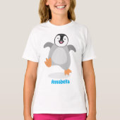 Niedlicher Pinguin-Cartoon T-Shirt (Vorderseite)