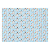 Niedlicher Pinguin-Cartoon Tischdecke (Vorderseite (Horizontal))