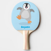 Niedlicher Pinguin-Cartoon Tischtennis Schläger (Rückseite)