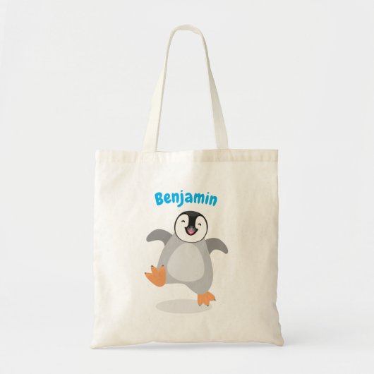 Niedlicher Pinguin-Cartoon Tragetasche (Vorne)