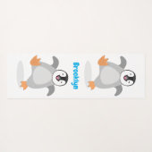 Niedlicher Pinguin-Cartoon Yogamatte (Rückseite (Horizontal))