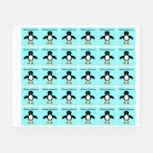 Niedlicher Pinguin Custom Etiketten (Blatt)