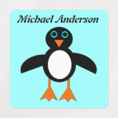 Niedlicher Pinguin Custom Etiketten (Design 1)