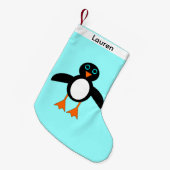 Niedlicher Pinguin Custom Strumpf Kleiner Weihnachtsstrumpf (Vorderansicht (hängend))