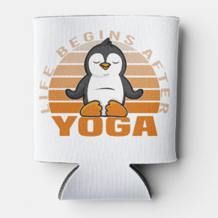 Niedlicher Pinguin, der Yoga macht. lustige Yoga-P Dosenkühler