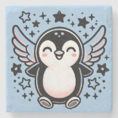 Niedlicher Pinguin Dining Stone Untersetzer (Vorderseite)