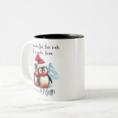 Niedlicher Pinguin / Du bist mein Pinguin Zweifarbige Tasse (Vorderseite Links)