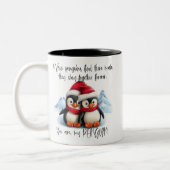 Niedlicher Pinguin / Du bist mein Pinguin Zweifarbige Tasse (Links)