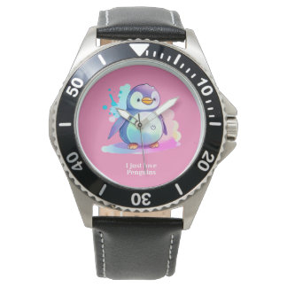 Niedlicher Pinguin eWatch Geschenk Armbanduhr