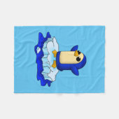 Niedlicher Pinguin Fleecedecke (Vorderseite (Horizontal))