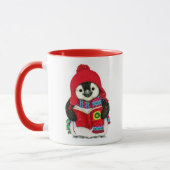 Niedlicher Pinguin Frohe Weihnachtsfeiertage Tasse (Links)