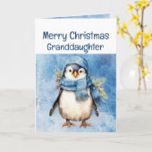 Niedlicher Pinguin Fun Animal Grandtochter Weihnac Karte (Gelbe Blume)