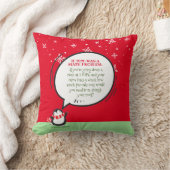 Niedlicher Pinguin-Funny-Jahresmathematik-Zitat Kissen (Decke)