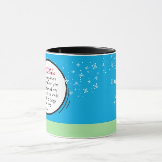 Niedlicher Pinguin Funny New Year Match Problem Zi Tasse (Zentrum)