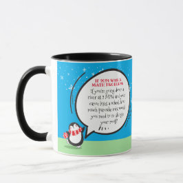 Niedlicher Pinguin Funny New Year Match Problem Zi Tasse