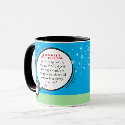 Niedlicher Pinguin Funny New Year Match Problem Zi Tasse (Vorderseite Links)
