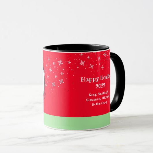 Niedlicher Pinguin Funny New Year Match Problem Zi Tasse (VorderseiteRechts)