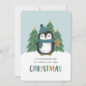 Niedlicher Pinguin Funny Pinguin Weihnachten (Vorderseite)