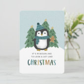 Niedlicher Pinguin Funny Pinguin Weihnachten (Stehend Vorderseite)