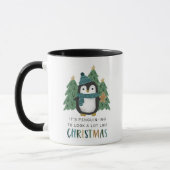 Niedlicher Pinguin Funny Pinguin Weihnachten Tasse (Links)