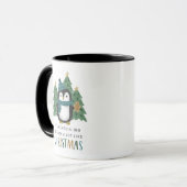 Niedlicher Pinguin Funny Pinguin Weihnachten Tasse (Vorderseite Links)