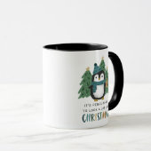 Niedlicher Pinguin Funny Pinguin Weihnachten Tasse (VorderseiteRechts)