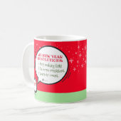 Niedlicher Pinguin Funny Silvester Lösung Kaffee T Kaffeetasse (Vorderseite Links)