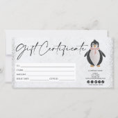 niedlicher Pinguin-Geschenkgutschein für moderne G (Vorderseite)