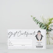 niedlicher Pinguin-Geschenkgutschein für moderne G (Stehend Vorderseite)