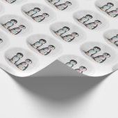 Niedlicher Pinguin Geschenkpapier (Ecke)