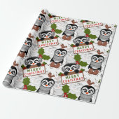 Niedlicher Pinguin Geschenkpapier (Ungerollt)