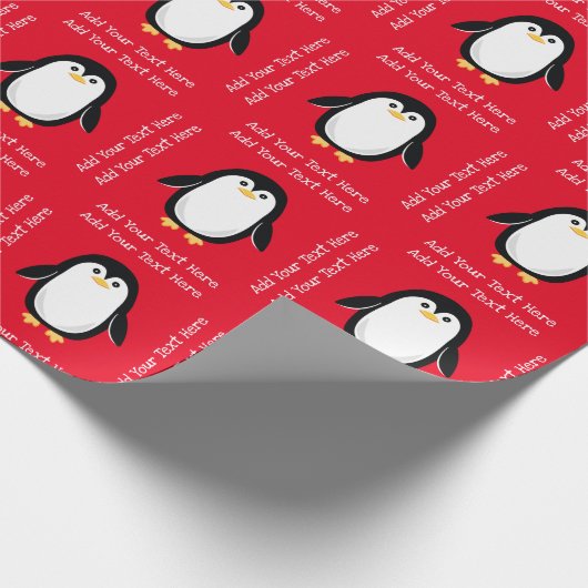 Niedlicher Pinguin Geschenkpapier (Ecke)