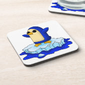 Niedlicher Pinguin Getränkeuntersetzer (Linke Seite)