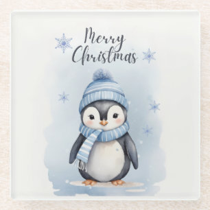 "Niedlicher Pinguin" Glasuntersetzer