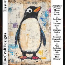 Niedlicher Pinguin, Grungy Paper Collage DJ1R Deco