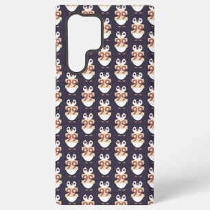 Niedlicher Pinguin hält ein Schild mit der Nummer Samsung Galaxy Hülle