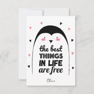Niedlicher Pinguin Happy Valentine's Day Card Einladung