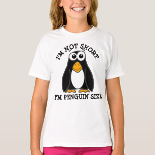 Niedlicher Pinguin Ich bin kein Kurzes Zitat T-Shirt