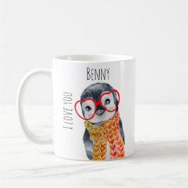 Niedlicher Pinguin in Brille Liebe Sie für Kinder  Kaffeetasse