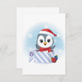 Niedlicher Pinguin in der Geschenkboxen Weihnachts (Vorne/Hinten)