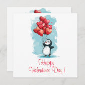 niedlicher Pinguin in der Liebe für den Valentinst (Vorne/Hinten)