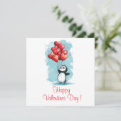 niedlicher Pinguin in der Liebe für den Valentinst (Stehend Vorderseite)